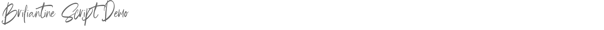 Sample characters Briliantine Script Font